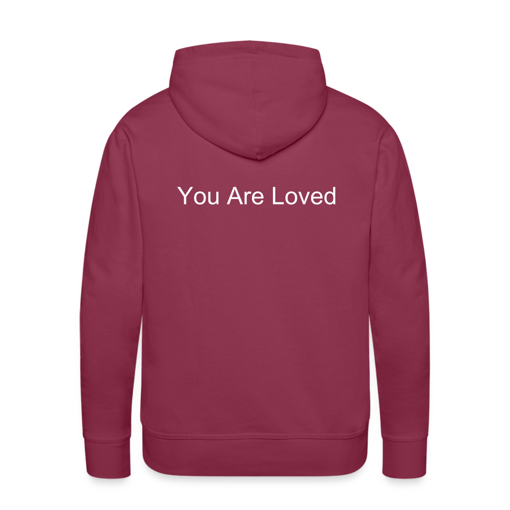 Men’s Premium Hoodie- YOU ARE LOVED - burgundy