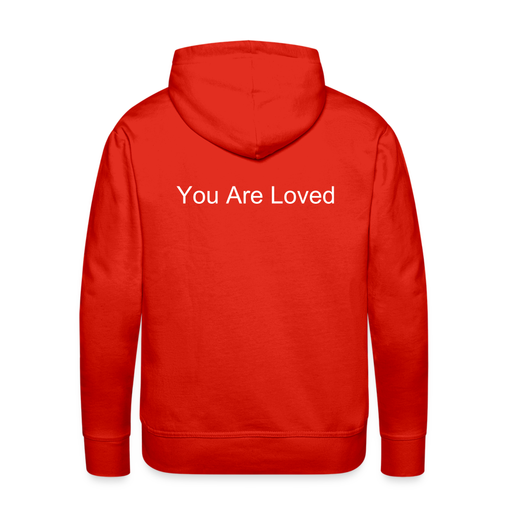 Men’s Premium Hoodie- YOU ARE LOVED - red