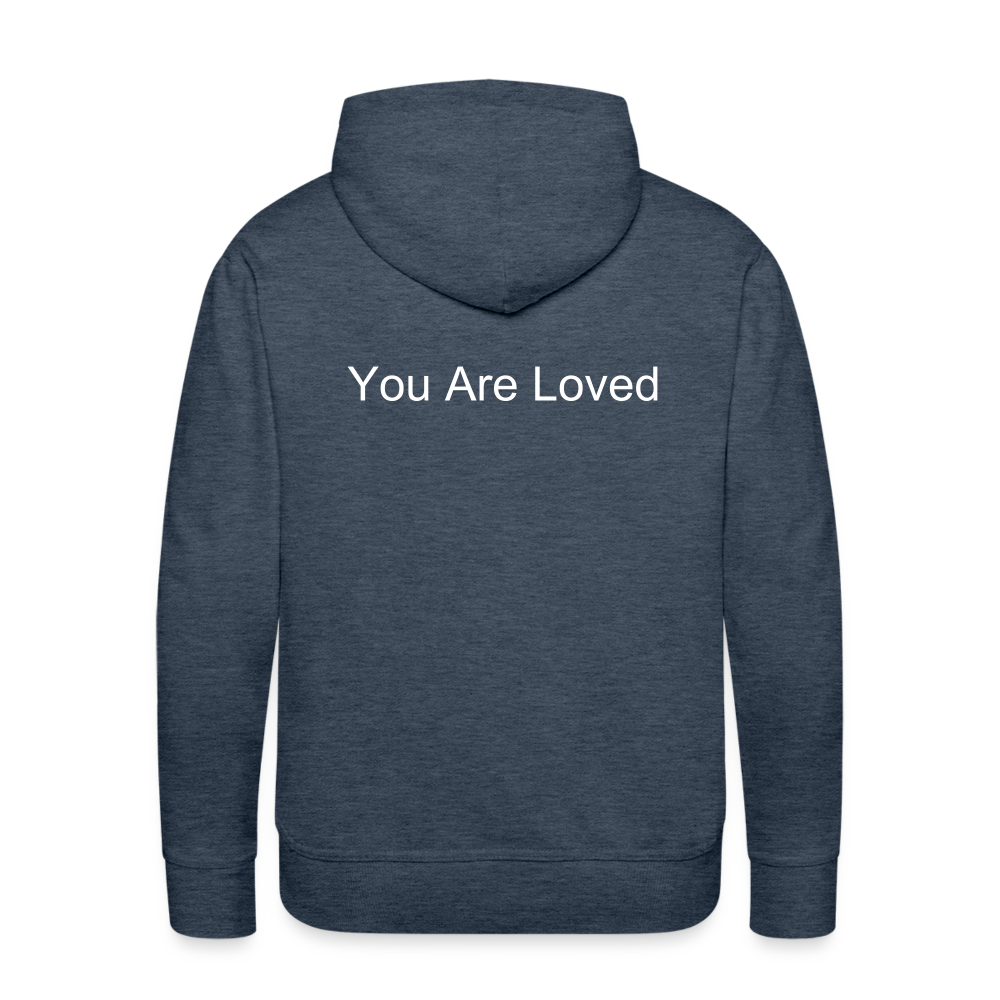 Men’s Premium Hoodie- YOU ARE LOVED - heather denim