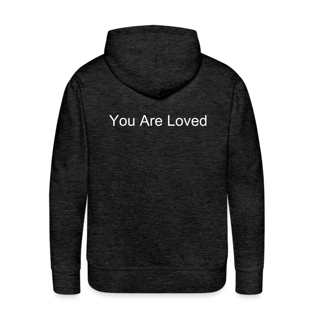 Men’s Premium Hoodie- YOU ARE LOVED - charcoal grey