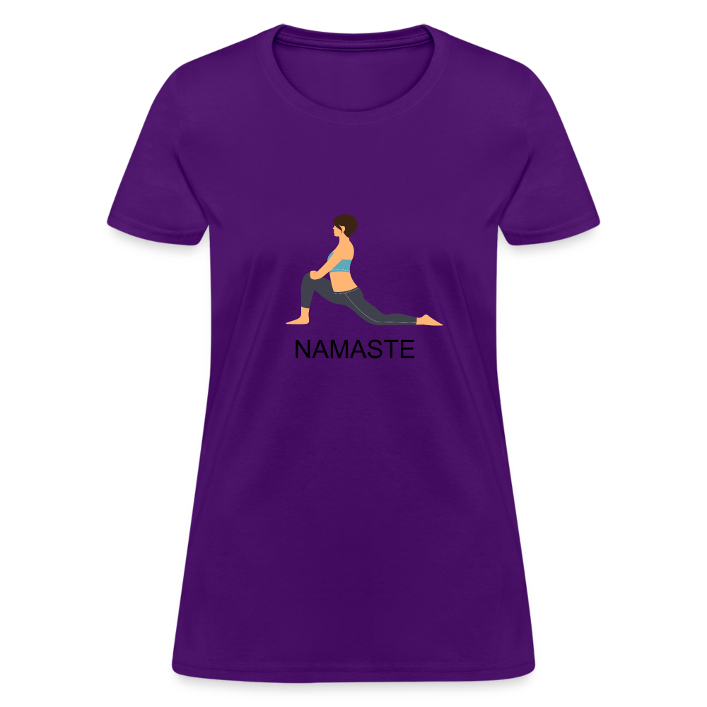 Women's T-Shirt- NAMASTE - purple