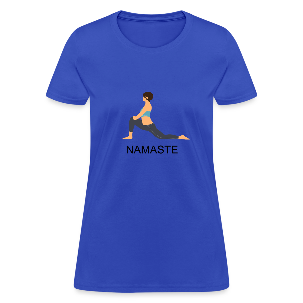 Women's T-Shirt- NAMASTE - royal blue