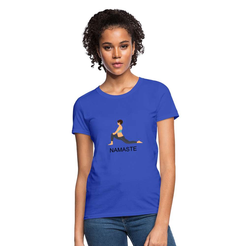 Women's T-Shirt- NAMASTE - royal blue