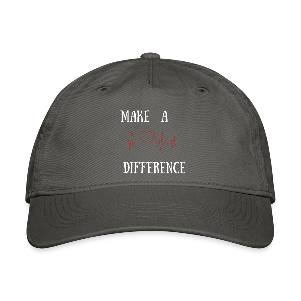 Organic Baseball Cap-Diff - charcoal