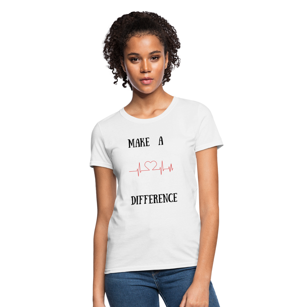 Women's T-Shirt-Diff - white