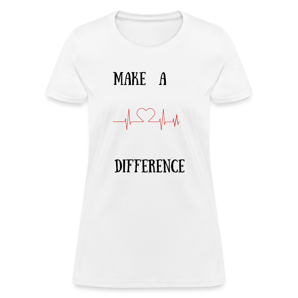 Women's T-Shirt-Diff - white