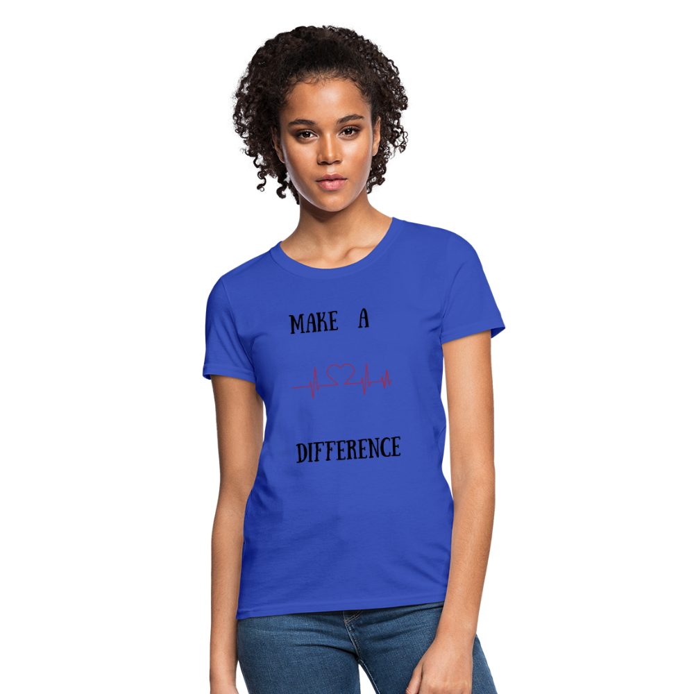 Women's T-Shirt-Diff - royal blue