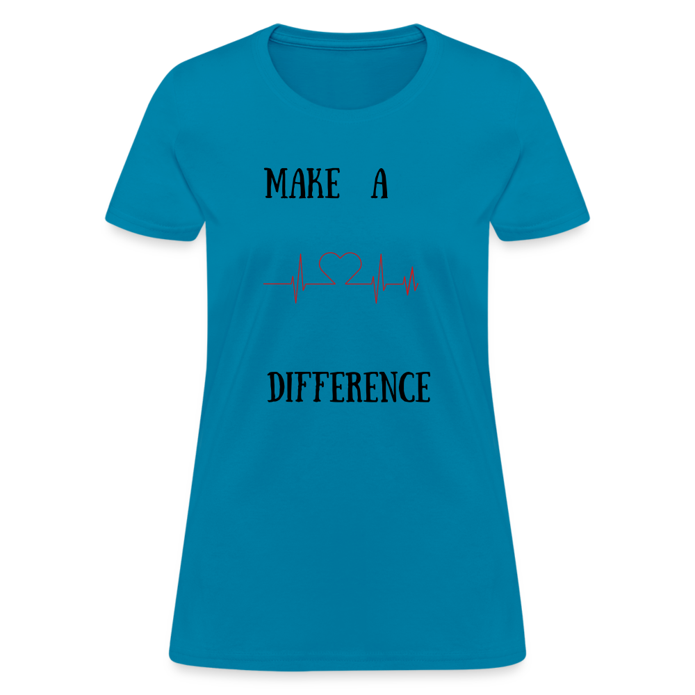 Women's T-Shirt-Diff - turquoise