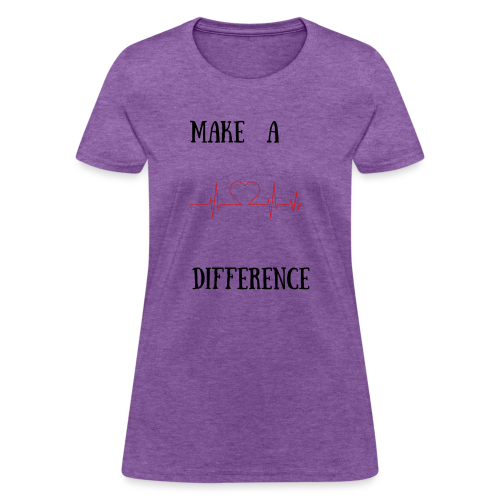 Women's T-Shirt-Diff - purple heather