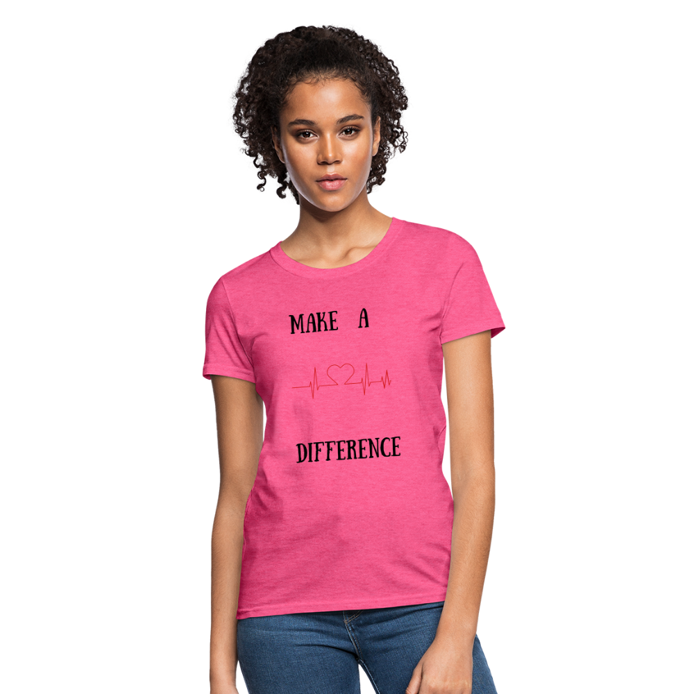 Women's T-Shirt-Diff - heather pink