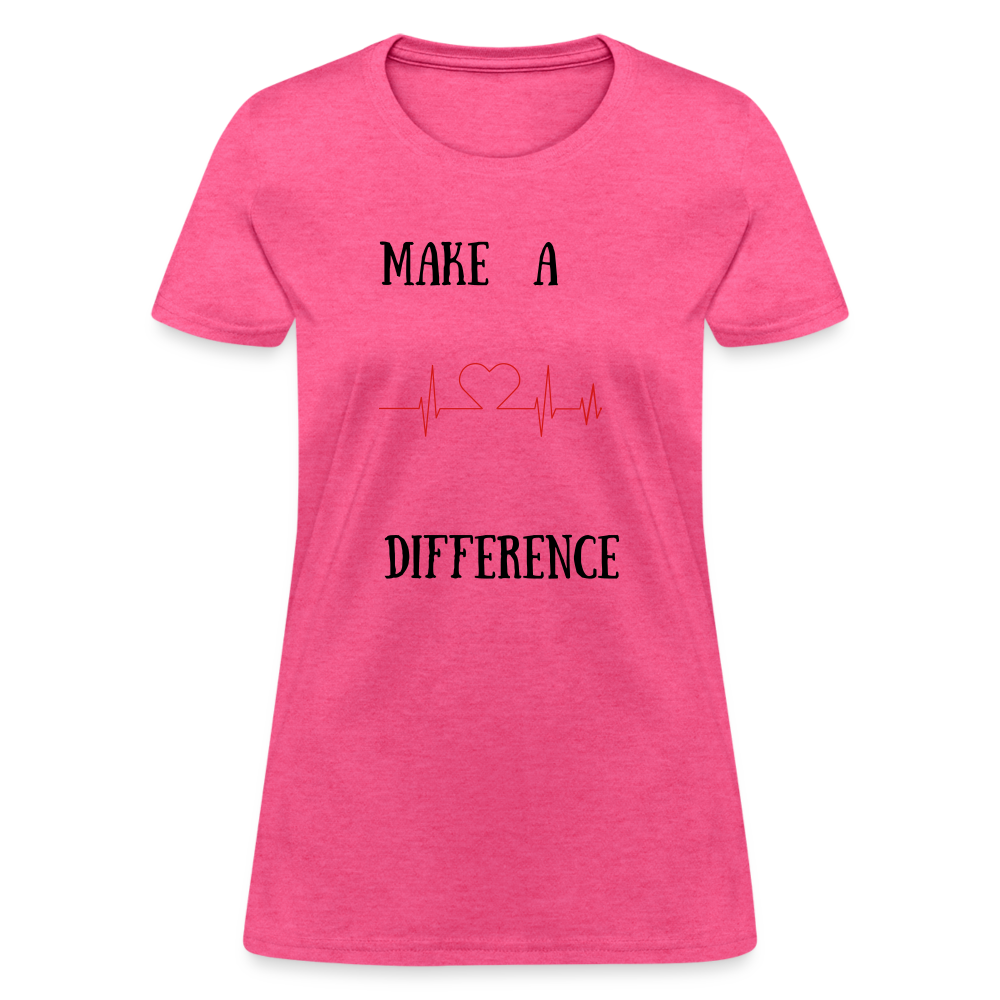 Women's T-Shirt-Diff - heather pink