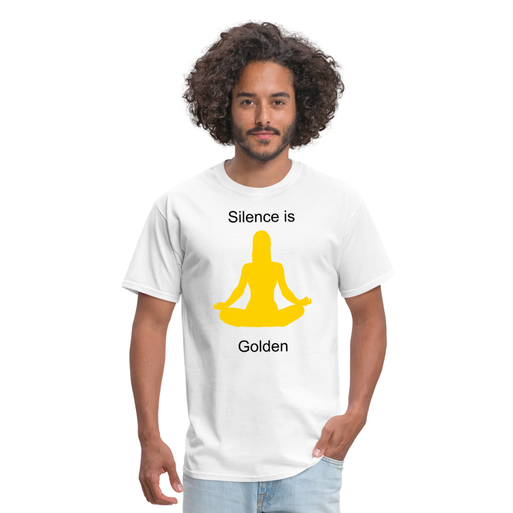 Champion Unisex T-Shirt- Silence is Golden - white