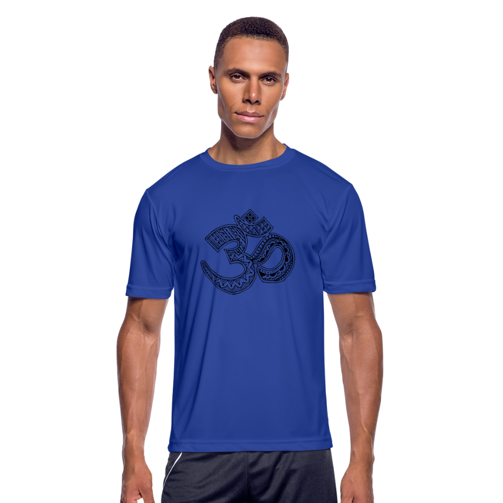 Men's moisture wicking performance- OM - royal blue