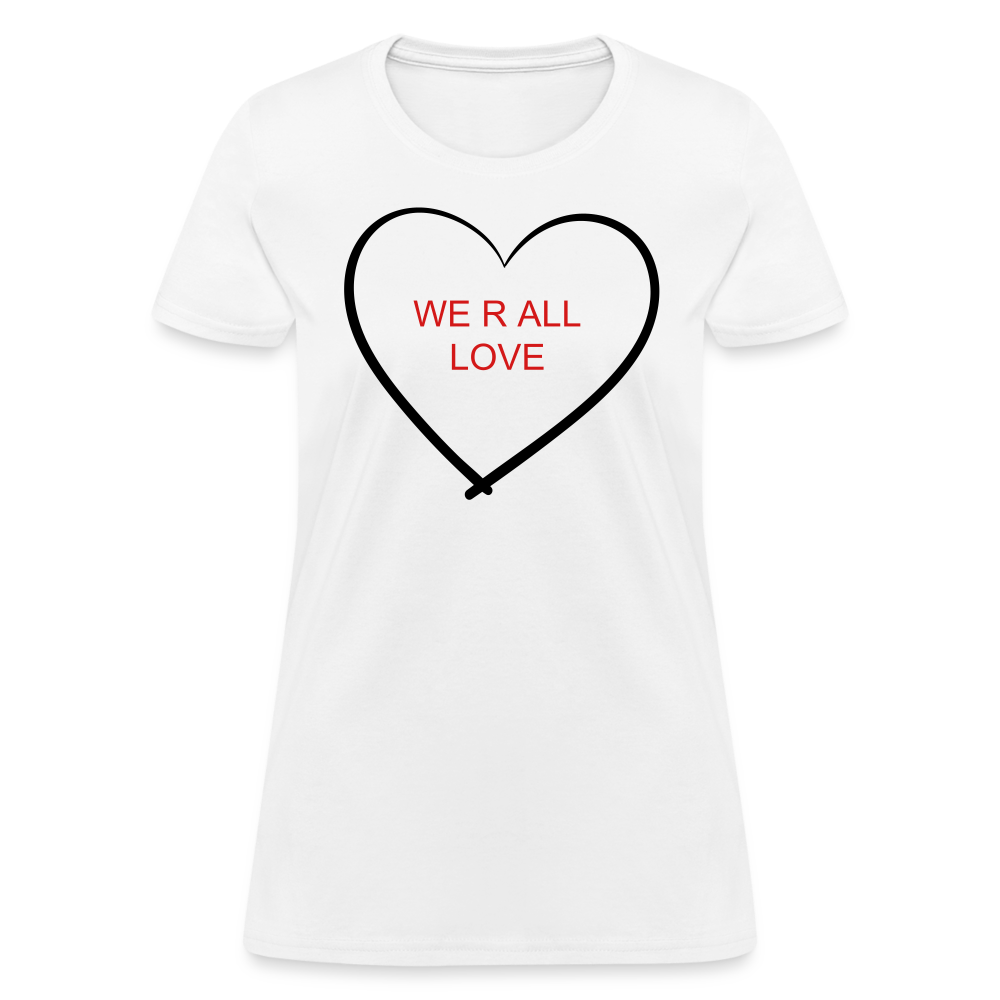 Women's Hi-Lo Tee (ALL LOVE) - white