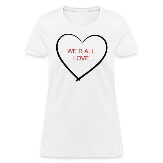 Women's Hi-Lo Tee (ALL LOVE) - white