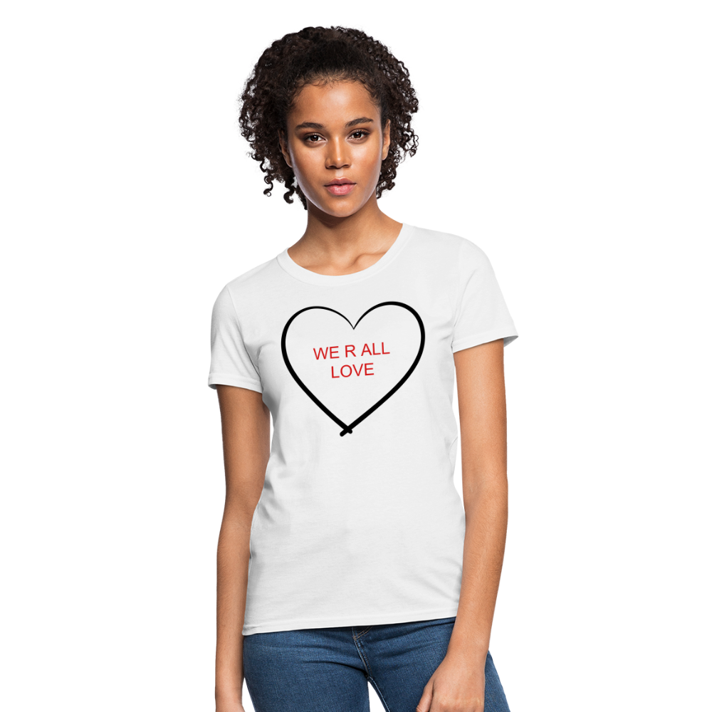 Women's Hi-Lo Tee (ALL LOVE) - white