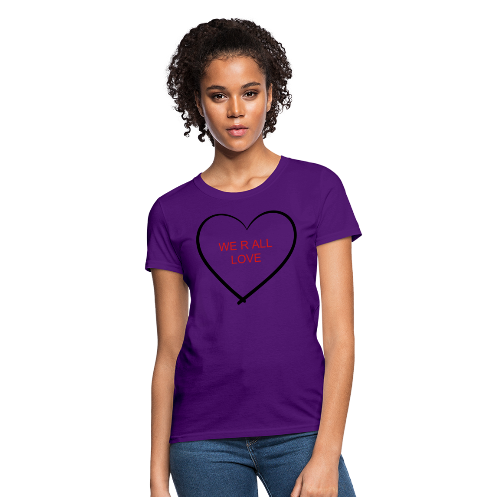 Women's Hi-Lo Tee (ALL LOVE) - purple