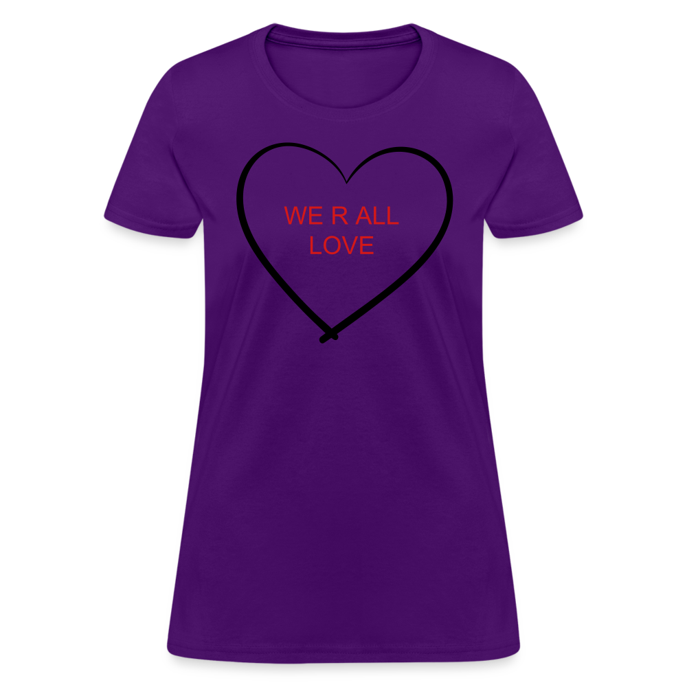 Women's Hi-Lo Tee (ALL LOVE) - purple