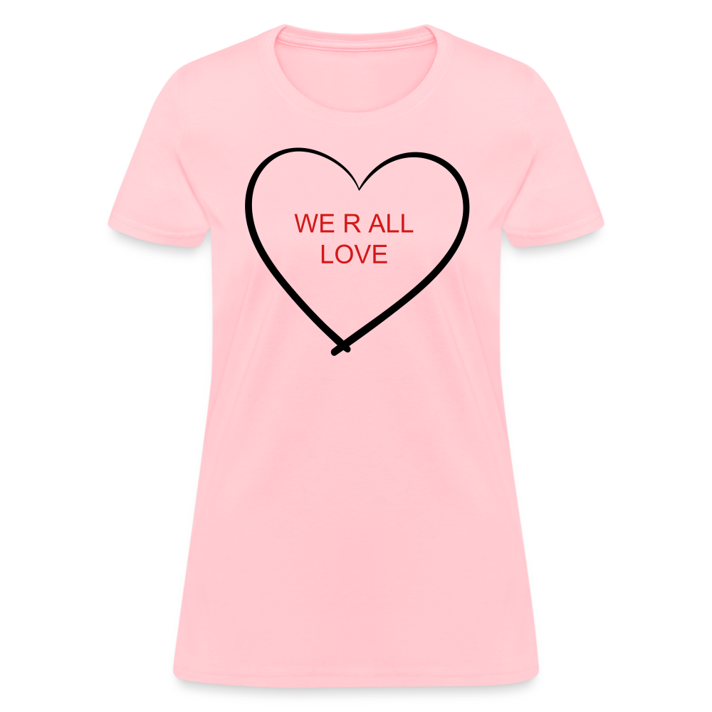 Women's Hi-Lo Tee (ALL LOVE) - pink