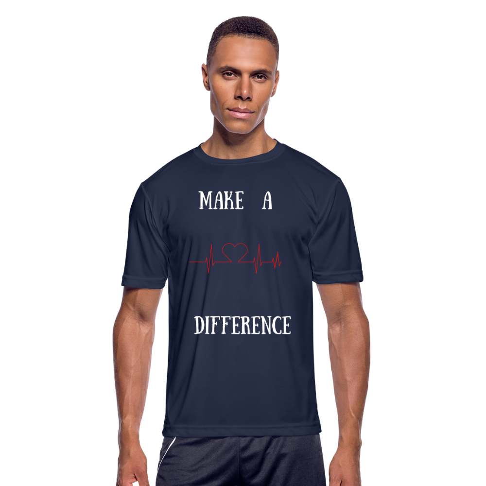 Men’s Moisture Wicking Performance T-Shirt-Diff - navy